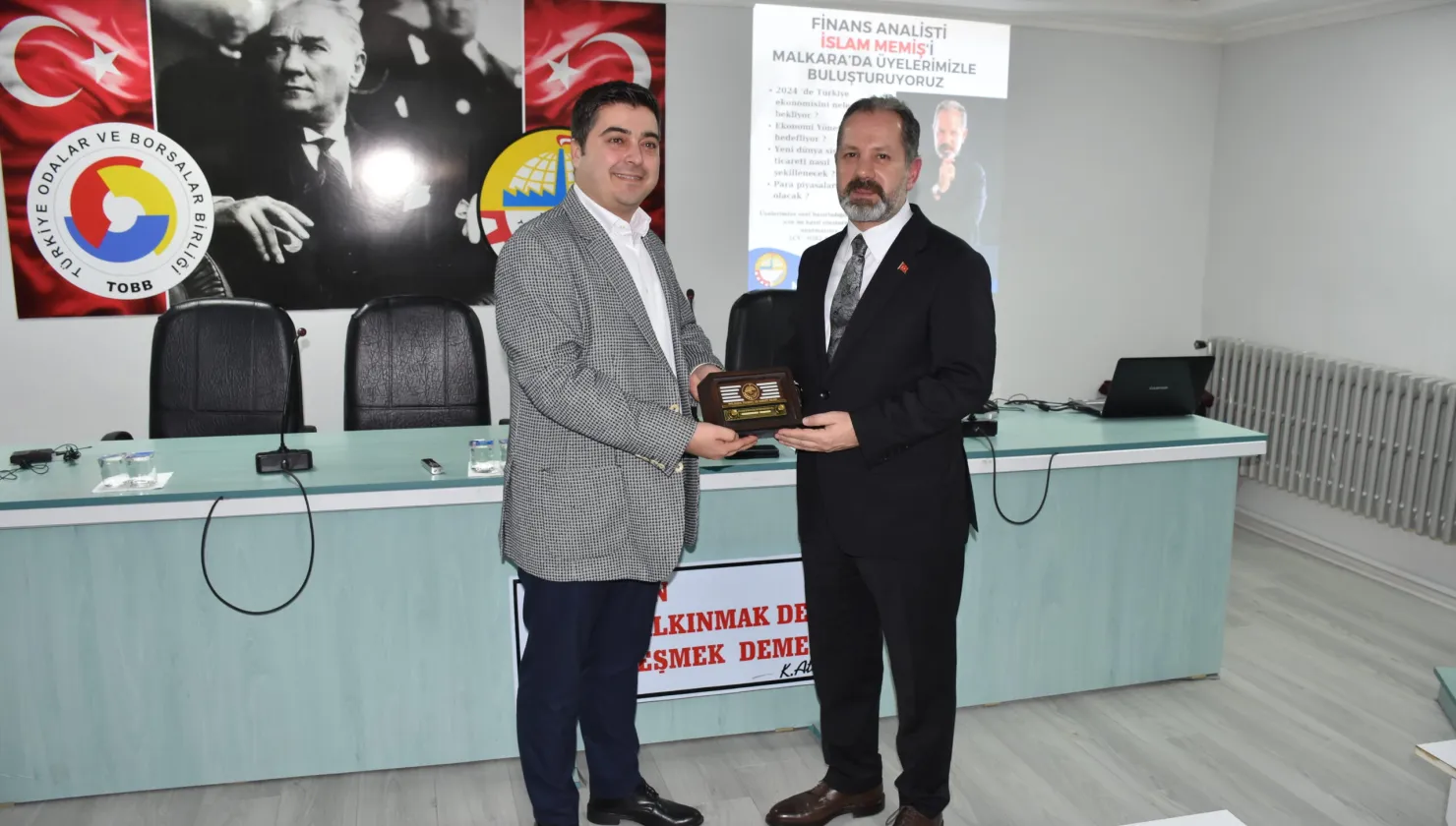 Finans analisti İslam Memiş, Malkara Ticaret ve Sanayi Odası Başkanlığı