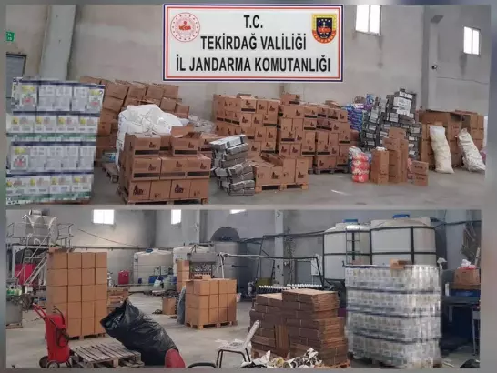 Tekirdağ'ın Kapaklı ilçesinde jandarmanın sahte deterjan ve şampuan üretildiğini belirlediği