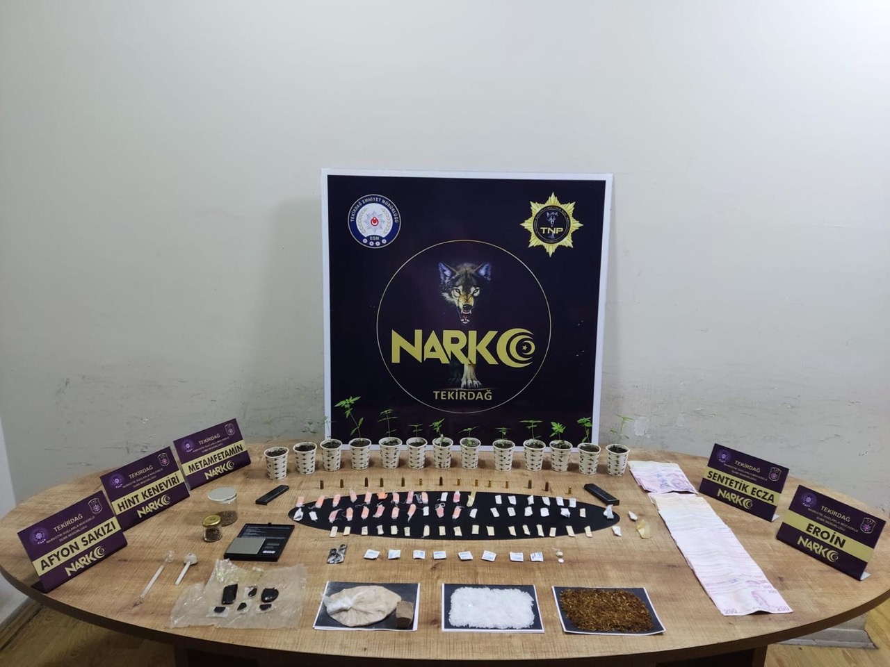 Tekirdağ İl Emniyet Müdürlüğü ekiplerinin gerçekleştirdiği uyuşturucu operasyonunda gözaltına alınan