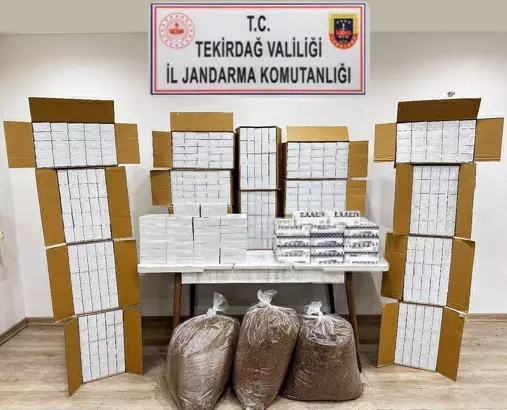 Tekirdağ'ın Çerkezköy ilçesinde jandarmanın bir araçta yaptığı aramada 160 bin