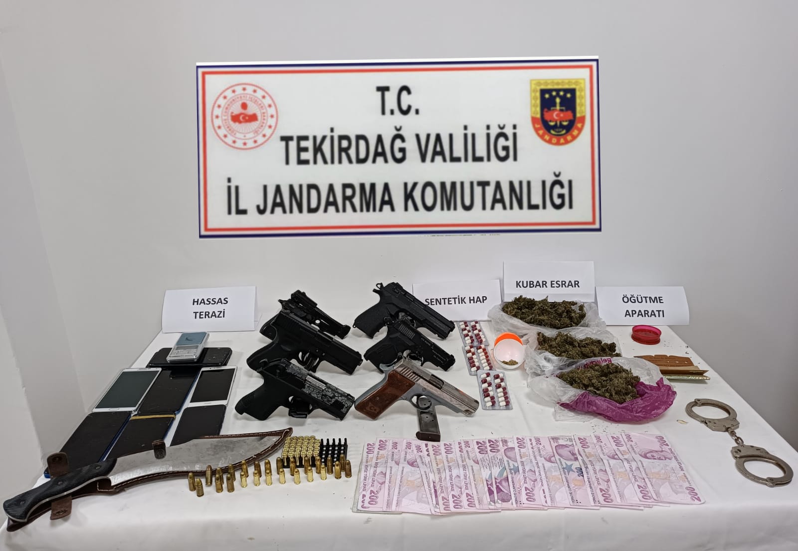 Tekirdağ İl Jandarma Komutanlığı’nın çalışmaları sonucunda Süleymanpaşa İlçesinde 2 mahallede