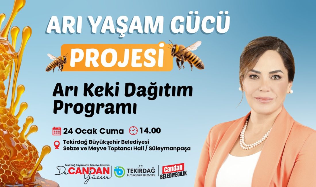 Büyükşehir Belediyesi ‘Arı Keki’ Dağıtımı Yapacak Tekirdağ Büyükşehir Belediyesi, tarım ve hayvancılık alanında üreticilere destek programlarını