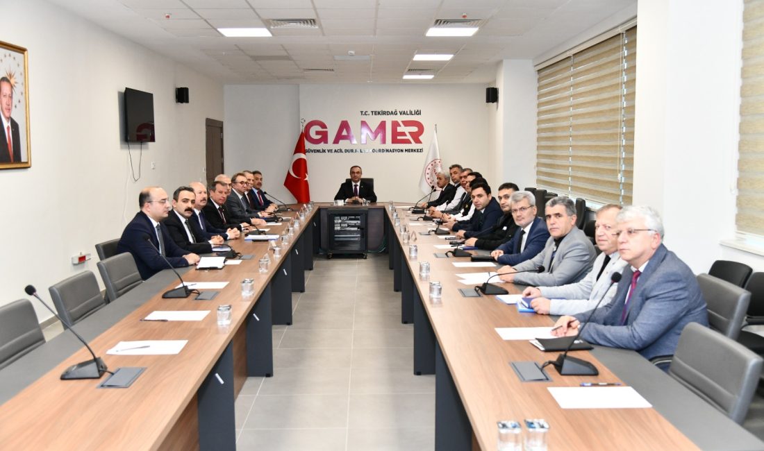 GAMER İzleme ve Değerlendirme Toplantısı Yapıldı Valimiz Sayın Recep Soytürk başkanlığında Güvenlik ve Acil Durumlar Koordinasyon