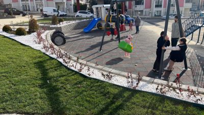 Süleymanpaşa Belediyesi tarafından yapılan ve çocukların eğlenerek trafik kurallarını öğrenecekleri