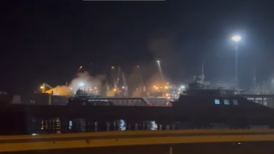 Tekirdağ'da faaliyetlerini sürdüren Ceyport Limanında gerçekleştirilen Çimento hammaddesi transferi yapıldığı