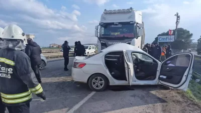 Tekirdağ'ın Marmaraeğrelisi ilçesinde, TIR ile otomobilin çarpıştığı kazada 1 kişi