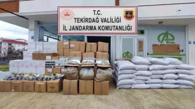 Tekirdağ’da jandarmanın düzenlediği operasyonlarda, 839 bin 630 makaron ile kaçak