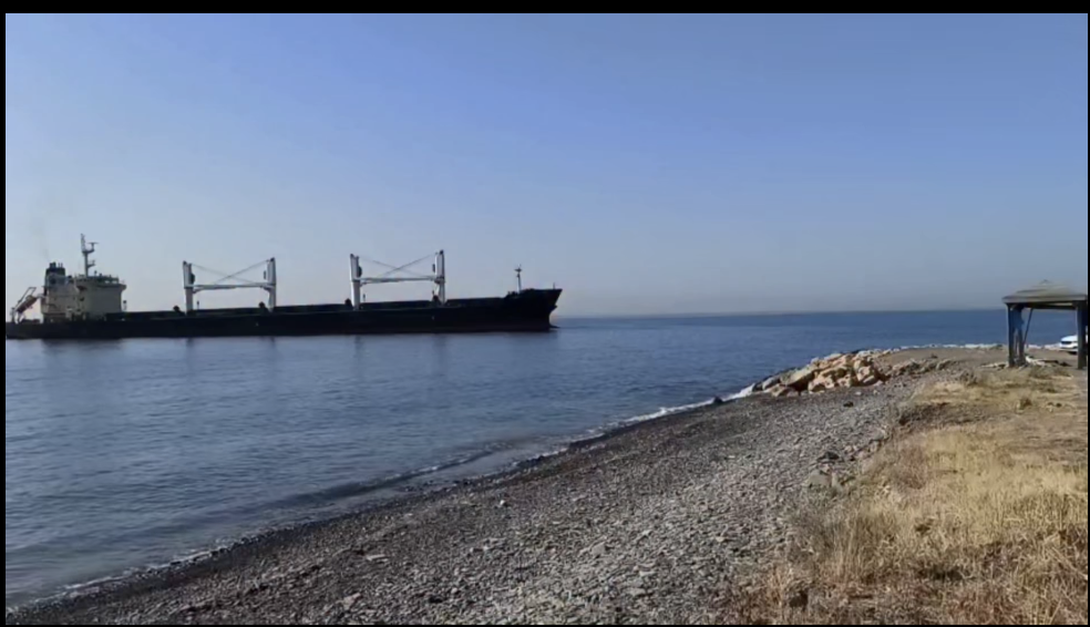 186 Metrelik Kuru Yük Gemisi Karaya Oturdu Tekirdağ’ın Şarköy ilçesi Gaziköy Mahallesi açıklarında Romanya’dan Cezayir’e gitmekte olan