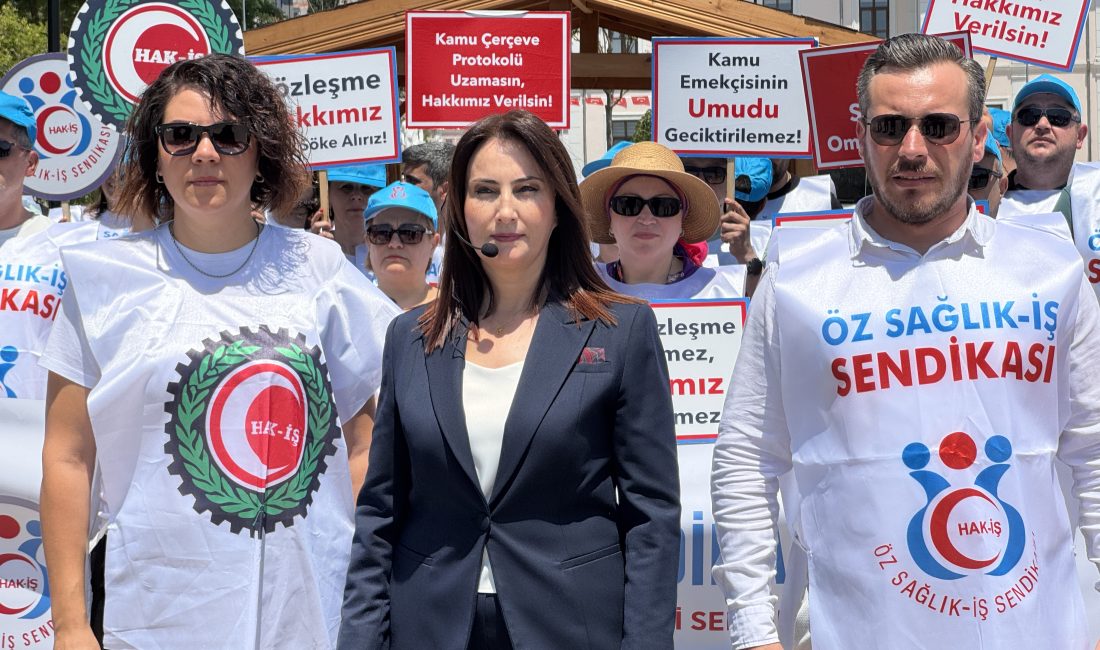 Tekirdağ’da HAK-İŞ’ten Zam Tepkisi: “Bu Teklifi Kabul Etmiyoruz” HAK-İŞ Konfederasyonu’na bağlı Öz Sağlık-İş Sendikası, Tekirdağ’da düzenlediği basın açıklamasıyla,