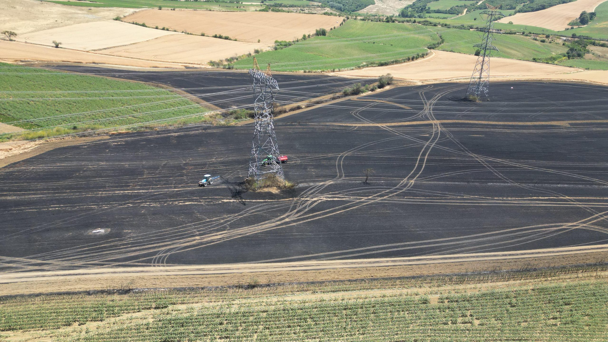 Trakya’da son günlerde farklı bölgelerde çıkan anız ve ekili arazi