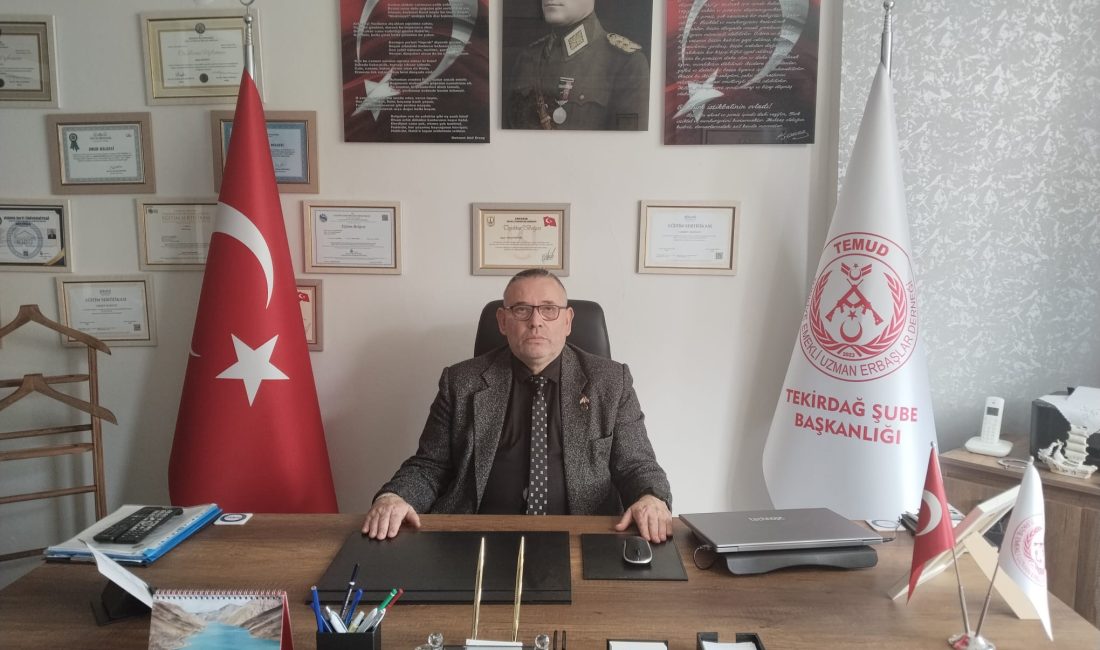 Emekli Uzman Erbaşlardan Talepler: “Vatan Savunmasının Sözleşmesi Olmaz” Türkiye Emekli Uzman Erbaşlar Derneği (TEMUD) Tekirdağ Şube Başkanlığı, uzman