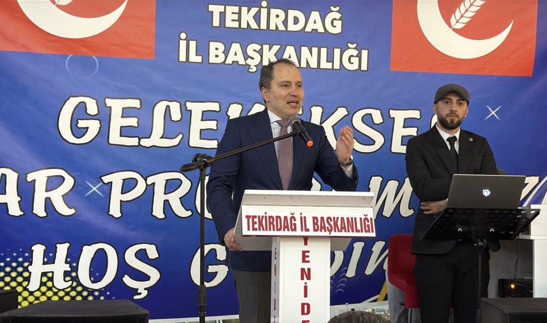 Yeniden Refah Partisi Genel Başkanı Fatih Erbakan, partisinin Tekirdağ İl
