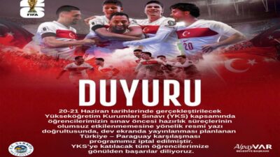 A Milli Takım Maç Duyurusu 20-21 Haziran tarihlerinde gerçekleştirilecek Yükseköğretim