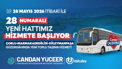 Tekirdağ Büyükşehir Belediyesi, Çorlu ve Süleymanpaşa ilçelerini önemli noktalardan geçerek