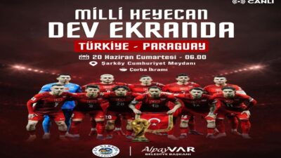 Cumhuriyetin kalesi Şarköy’ümüzde, milli heyecan dev ekranda… Cumhuriyetin kalesi Şarköy’ümüzde,