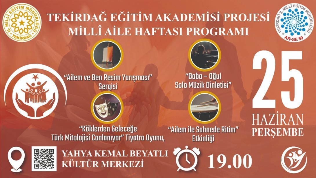 Cumhurbaşkanlığımız himayelerinde yürütülen Millî Aile Haftası etkinlikleri kapsamında; aile kurumunun
