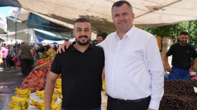 Saray Belediye Başkanı Abdül Taşyasan, Çarşamba günü semt pazarını ziyaret