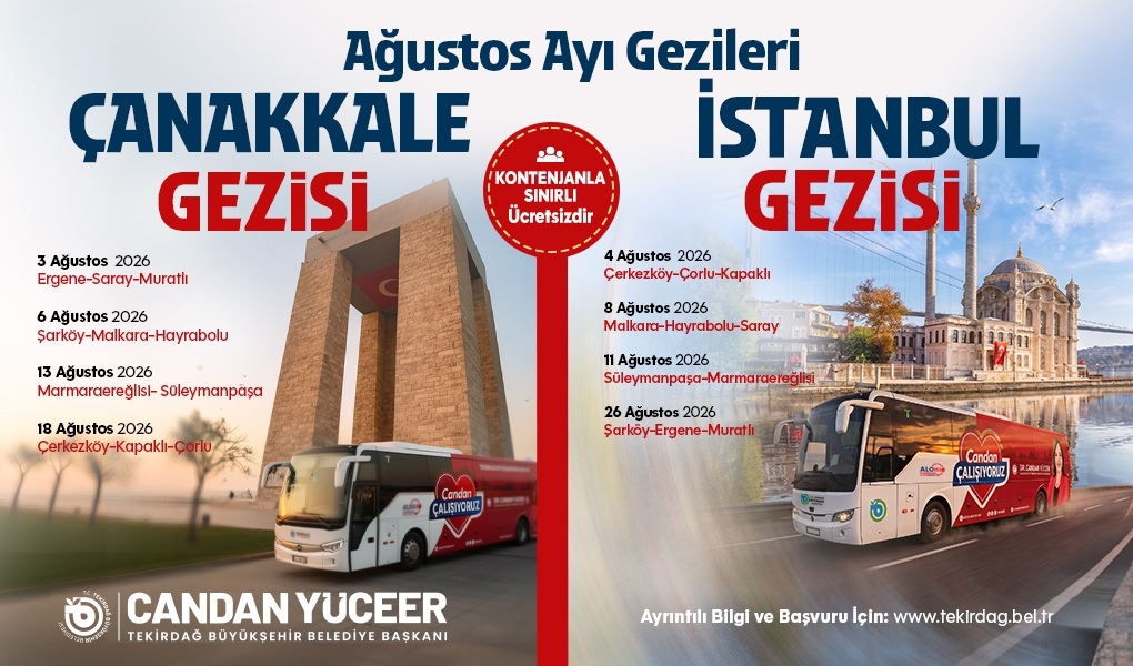 Tekirdağ Büyükşehir Belediyesi, vatandaşları tarihî ve kültürel mirasla buluşturacak Ağustos