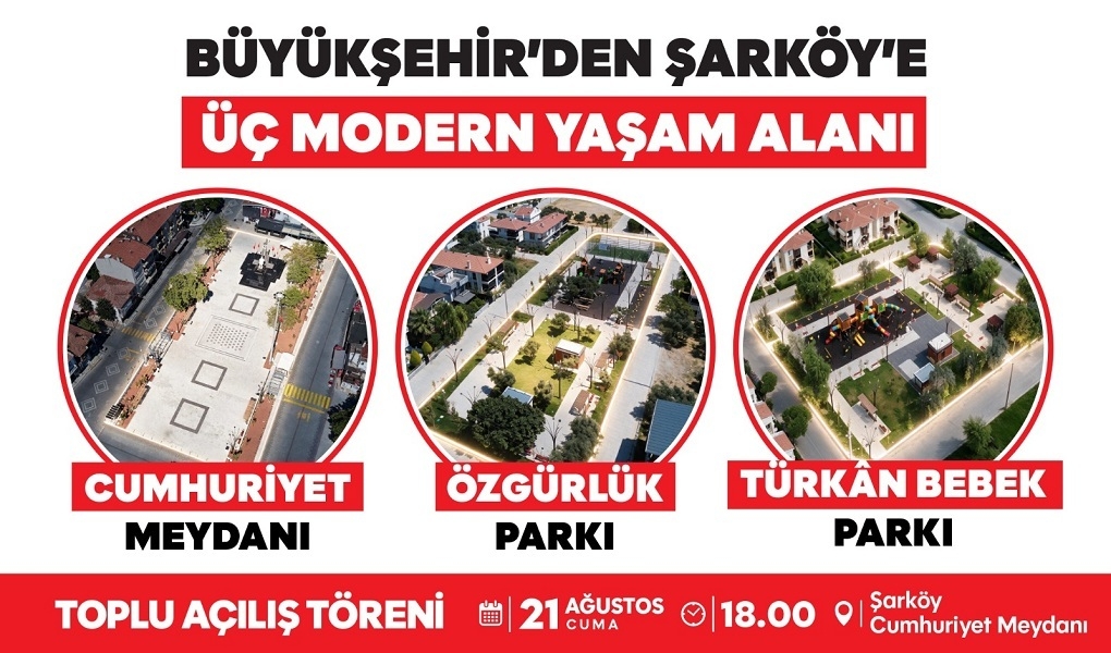 Tekirdağ Büyükşehir Belediyesi, Şarköy’de yapım ve düzenleme çalışmalarını tamamladığı Cumhuriyet