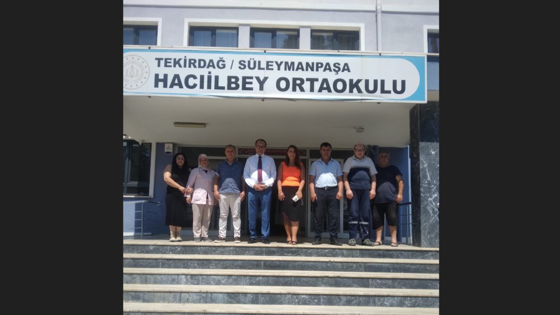 İlçe Milli Eğitim Müdürü Fahri Kırmızı, İlçemiz Hacıilbey Ortaokulunu ziyaret