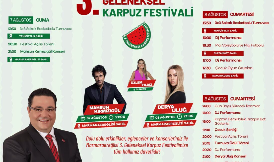 Marmaraereğlisi Belediyesi tarafından bu yıl üçüncüsü düzenlenecek Marmaraereğlisi 3. Geleneksel