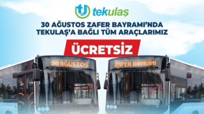 Tekirdağ Büyükşehir Belediyesi, 30 Ağustos Zafer Bayramı kapsamında vatandaşlara ücretsiz