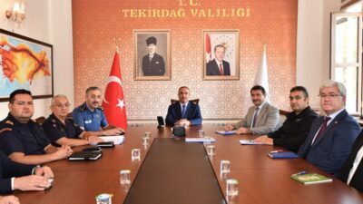 Tekirdağ valisi Sayın Recep Soytürk başkanlığında Tekirdağ Valiliği Toplantı Salonu’nda