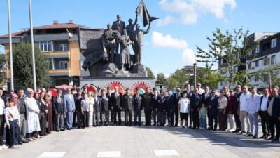 19 Eylül Gaziler Günü dolayısıyla Ergene’mizde çelenk sunma töreni ve