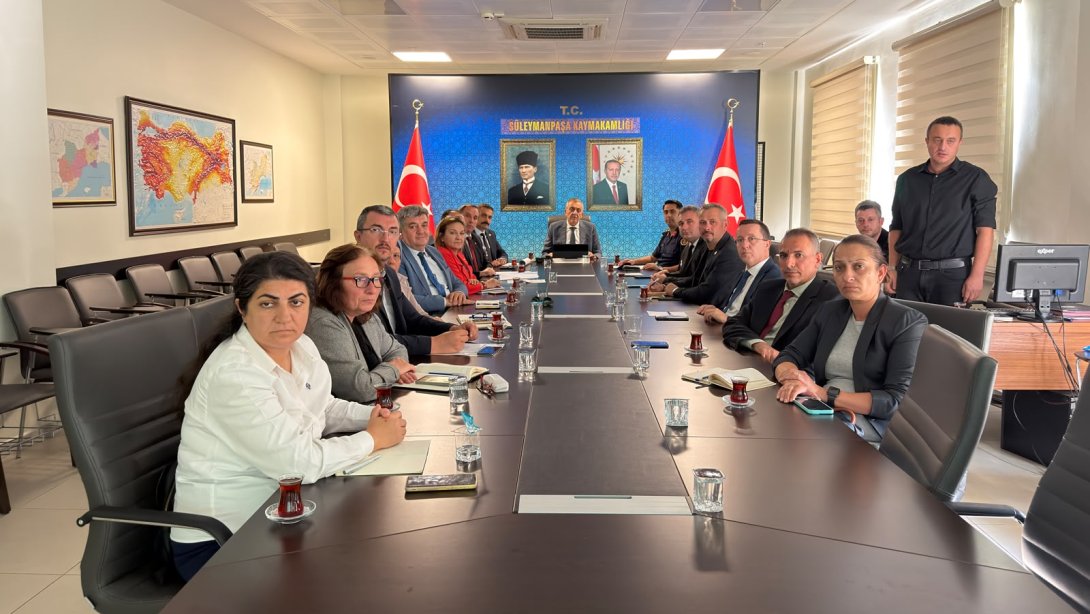 İlçe Güvenlik ve Koordinasyon Toplantısı Süleymanpaşa kaymakamı Sayın Mahmut Nedim
