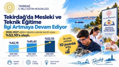 30Güncelleme : 23.09.2026 11:19Yayın : 23.09.2026 11:14 Tekirdağ’da öğrencilerin mesleki
