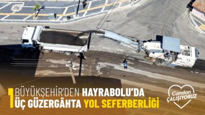 Tekirdağ Büyükşehir Belediyesi, 11 ilçede sürdürdüğü asfalt seferberliği kapsamında Hayrabolu’da
