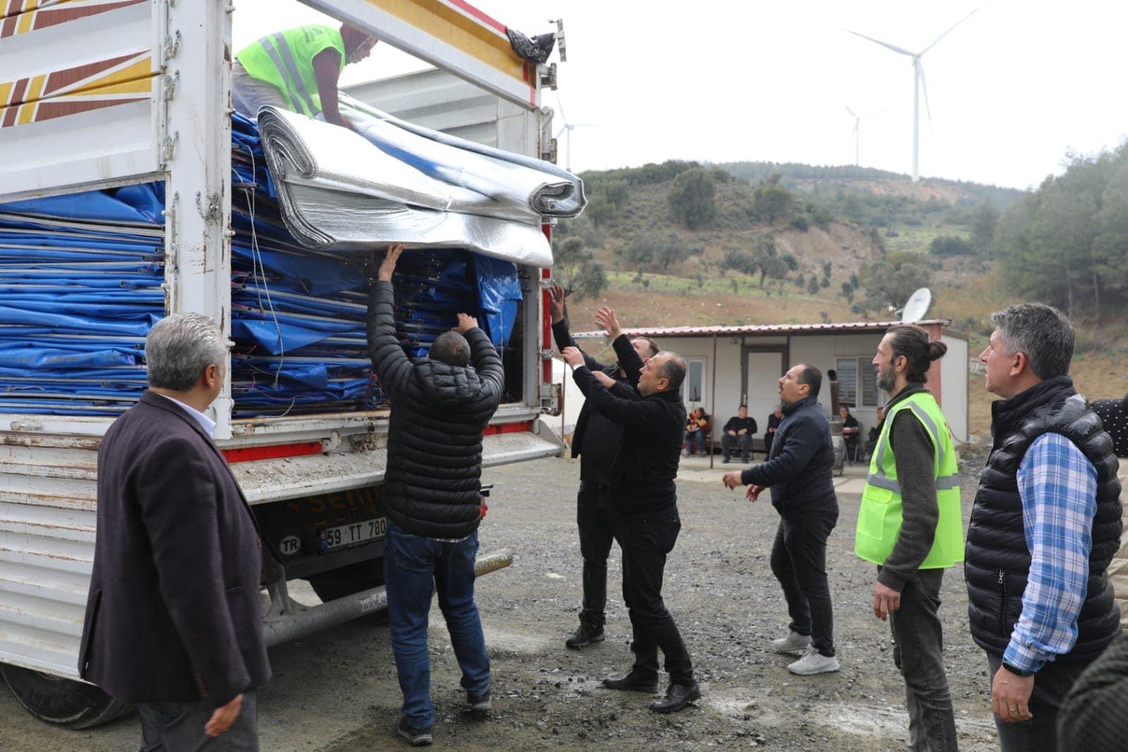 CHP Tekirdağ İl Başkanlığı tarafından depremden etkilenen Hatay’a 120 çadır