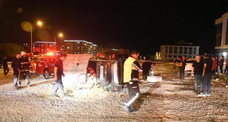 Tekirdağ'da alkollü sürücünün kullandığı otomobil, önce motosiklete, ardından park halindeki