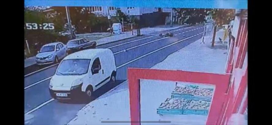 Tekirdağ'ın Ergene ilçesinde paket servis yapan kurye Muray Y.'nin kullandığı
