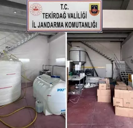 Tekirdağ'ın Çorlu ilçesinde jandarmanın bir iş yerinde yaptığı aramada  4
