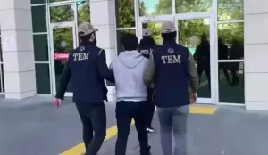 Tekirdağ'ın Çerkezköy ilçesinde polisin düzenlediği operasyonda terör örgütü DEAŞ şüphelisi