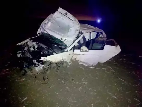 Tekirdağ'ın Marmaraereğlisi'nde meydana gelen trafik kazasında, yoldan çıkarak takla atan