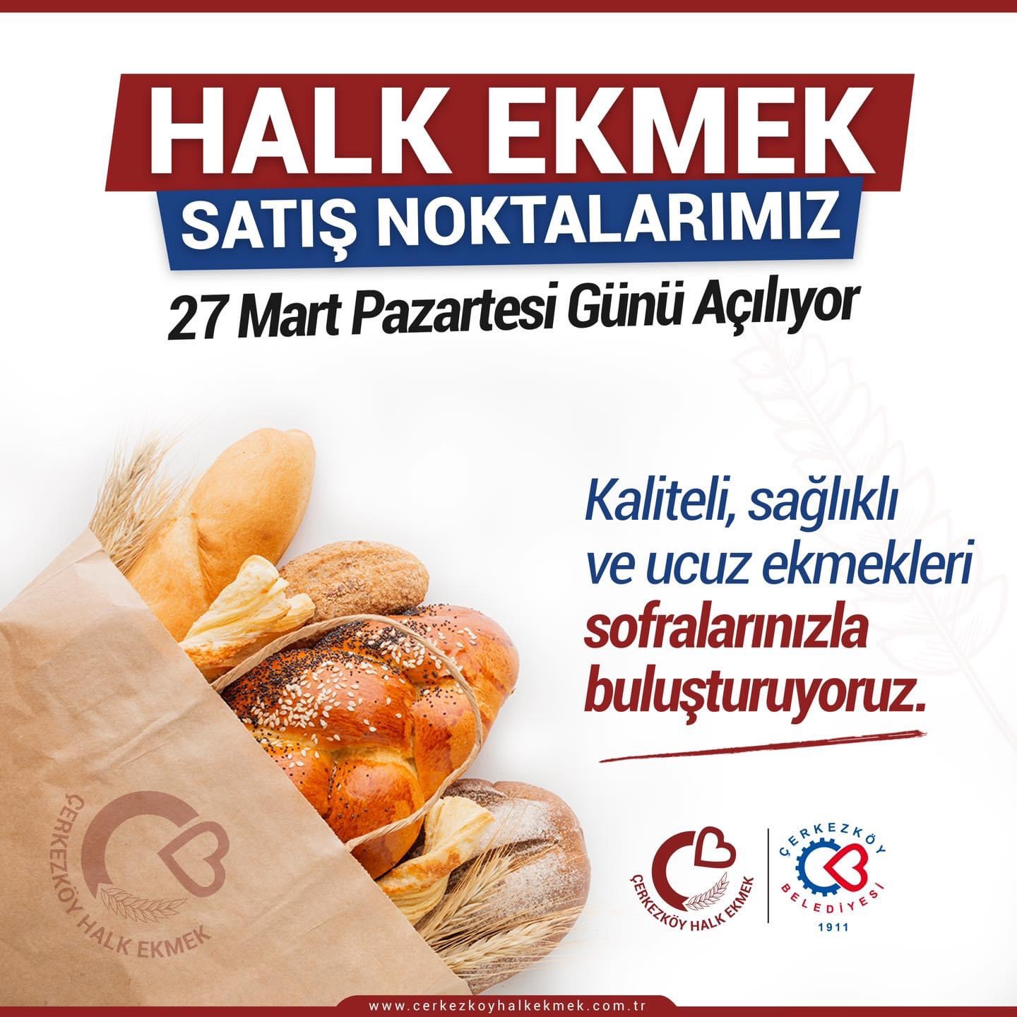 Çerkezköy belediyesi Halk ekmek fiyatı belirlendi - Ajans Tekirdağ