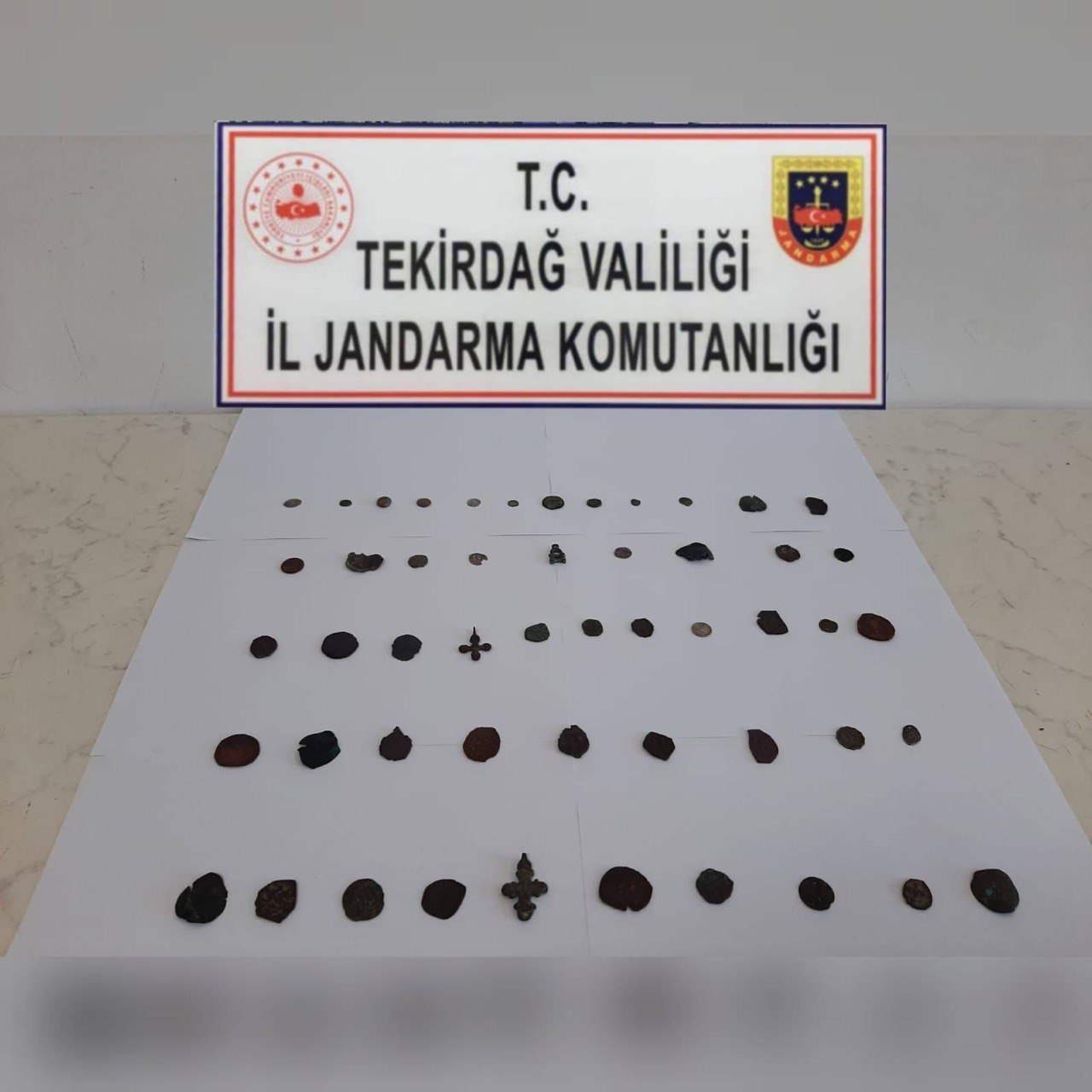 Tekirdağ İl Jandarma Komutanlığı ekipleri, Süleymanpaşa ilçesinde tarihi eser niteliği
