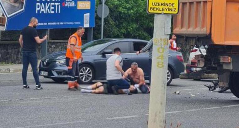 Tekirdağ’da ışık ihlali yaptığı öne sürülen motosikletin otomobile çarptığı kazada