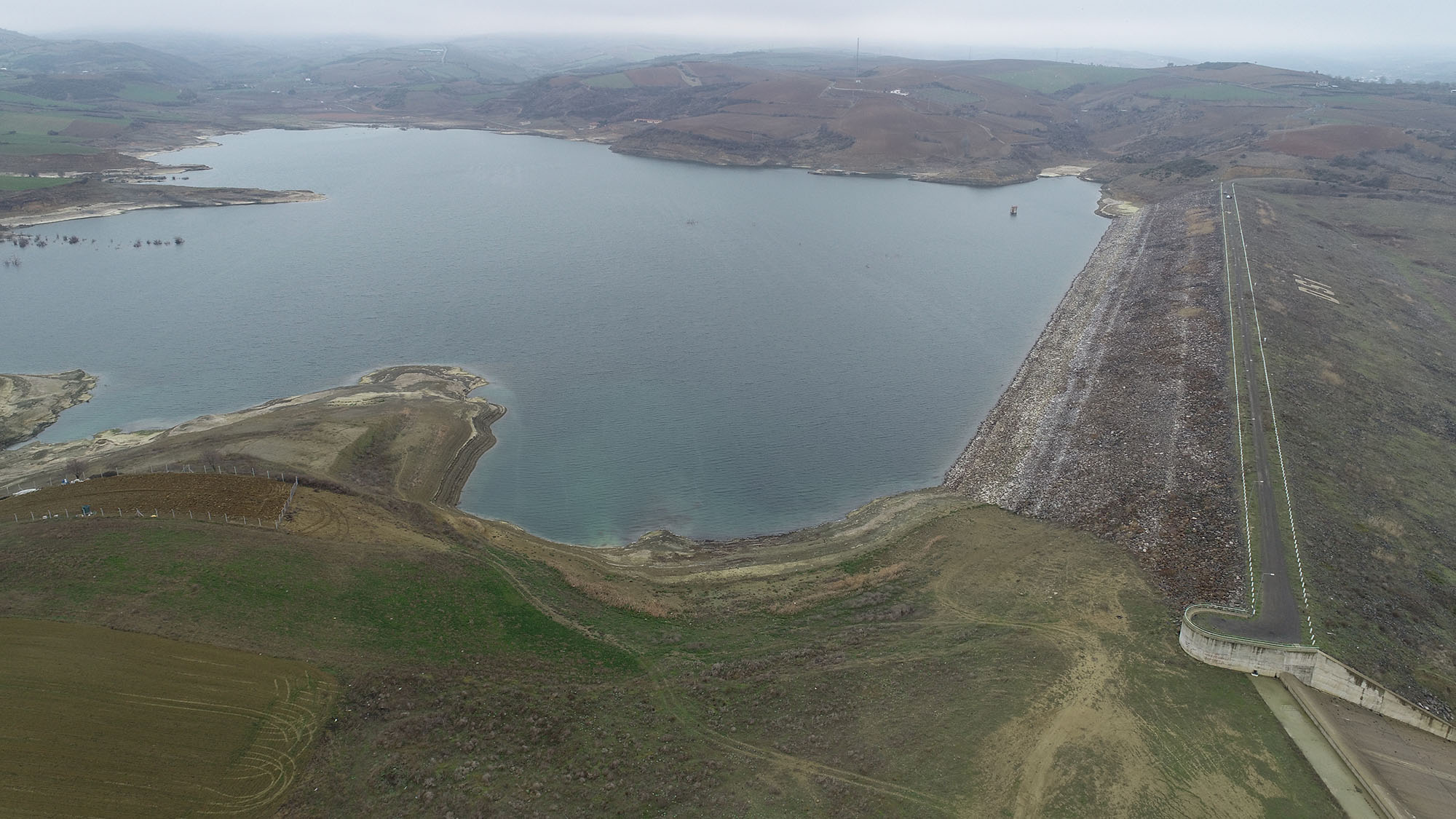 Tekirdağ’ın merkez ilçesi Süleymanpaşa’nın içme suyu ihtiyacını karşılayan Naip Barajında,