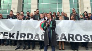 Tekirdağ Barosu tarafından, İsrail'in Gazze'ye yönelik saldırılarına ilişkin Tekirdağ Cumhuriyet